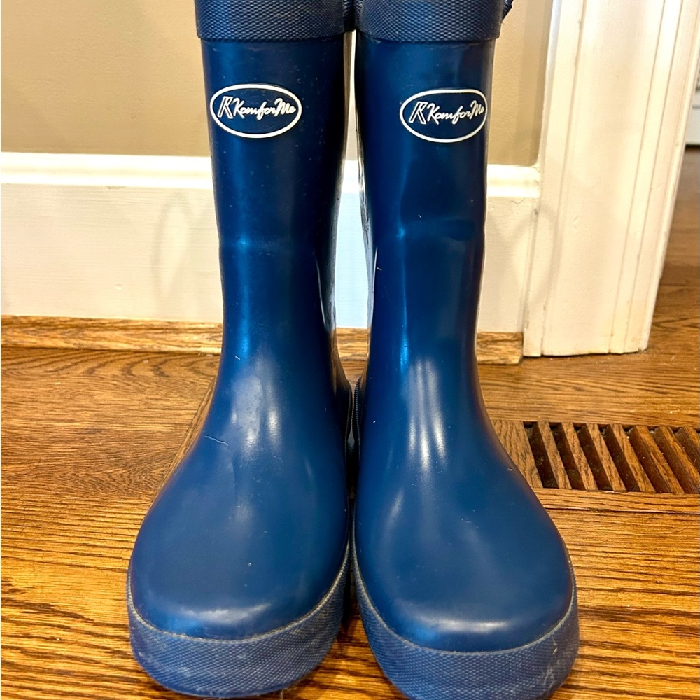 Kids Navy Rain Boots
